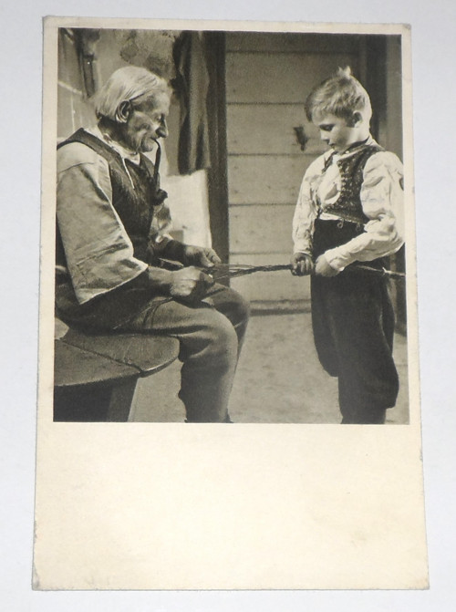 ČB velikonoční POHLEDNICE, rok 1950 — foto 2