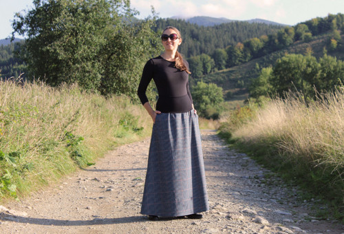 Dlhá sukňa "šedomodrá" — foto 2