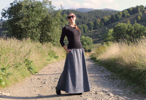 Dlhá sukňa "šedomodrá" — foto 3