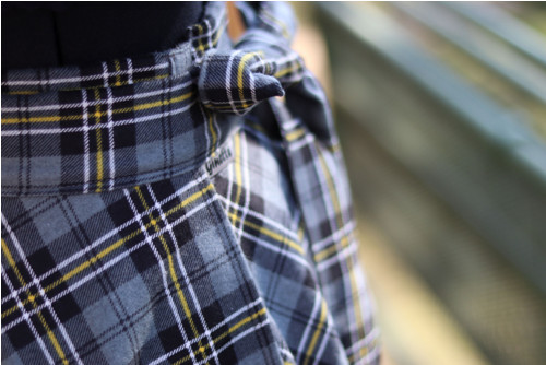 Zavinovací sukně, flanelka šedá — foto 4