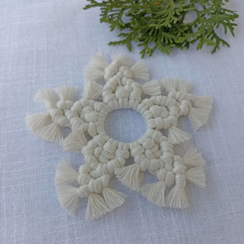 Macramé vločka No. 2 — foto 2