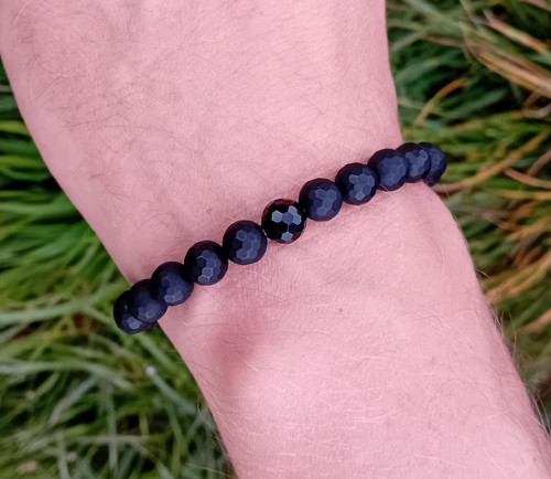 Pánský náramek onyx a hematit — foto 4