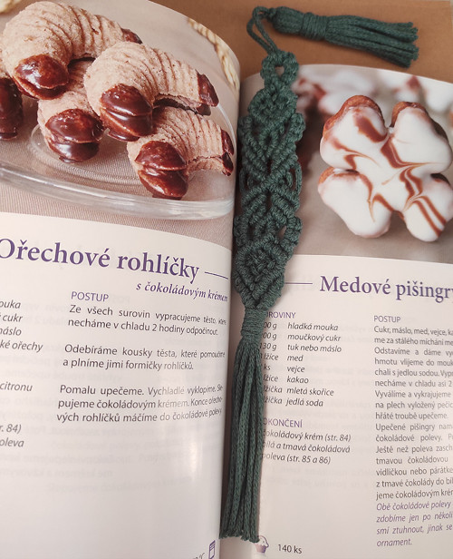 Macramé záložka do knihy - typ 1 — foto 2