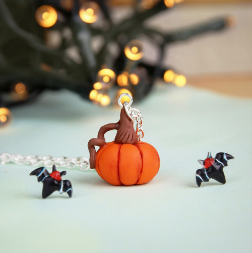 Halloween- sada dýně s netopýri — foto 2