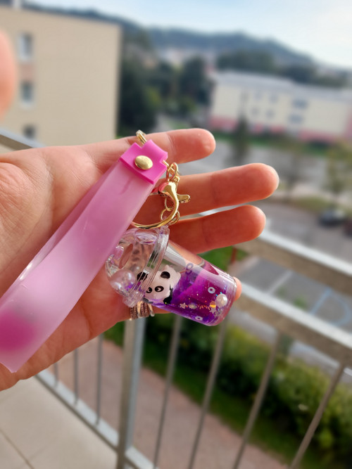 Klíčenka,fialová panda — foto 3