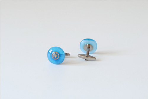 Manžetové knoflíčky Engineer tyrkys — foto 3