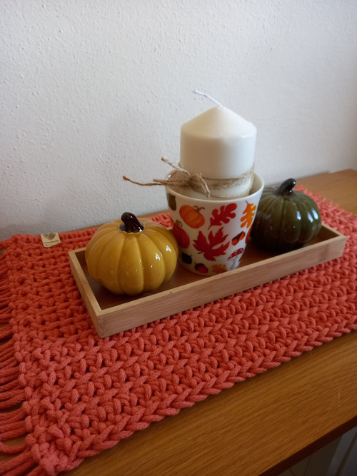 Háčkované prostírání dýňova — foto 3