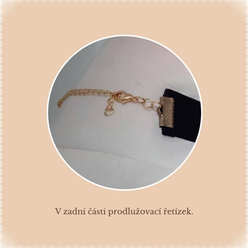 Choker Golden Key Bow černá — foto 2