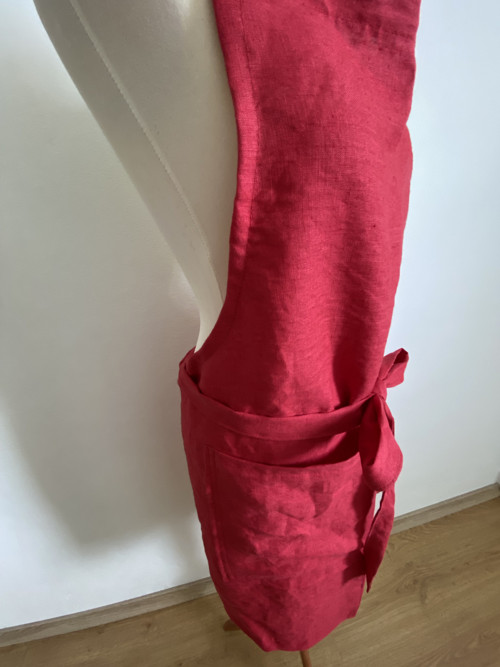 Lněná zástěra Červená — foto 4