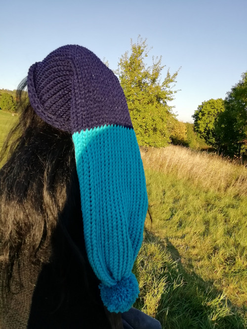 Pletená mega dlouhá čepice — foto 3