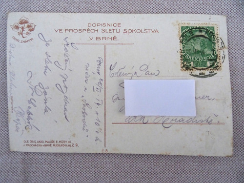Slet sokolstva v Brně 1914 - dopisnice — foto 2