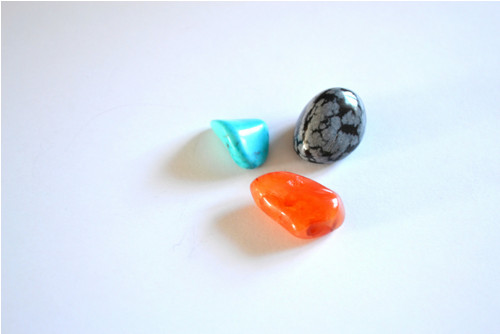 Sada - 3ks - karneol, obsidián, howlit — foto 3