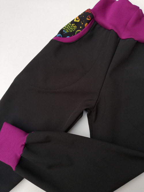Softshellové kalhoty- SRDÍČKA - vel.104 skladem — foto 2