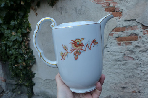 Ohnivě ... porcelánová konvice — foto 3