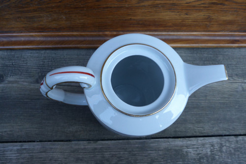 Ohnivě ... porcelánová konvice — foto 4