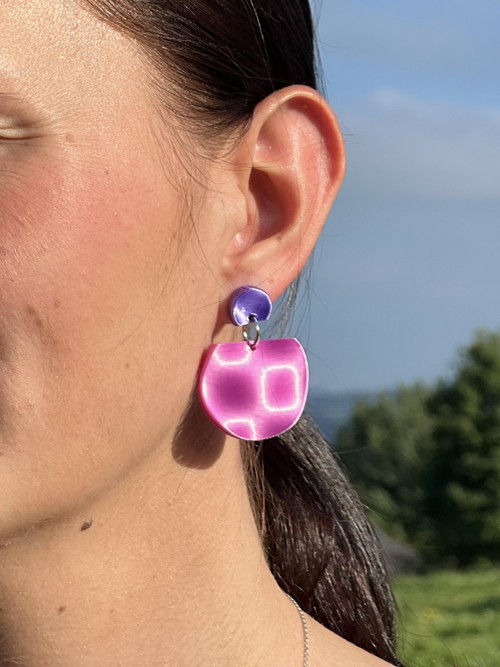 Náušnice plocha low lilac/violet — foto 2