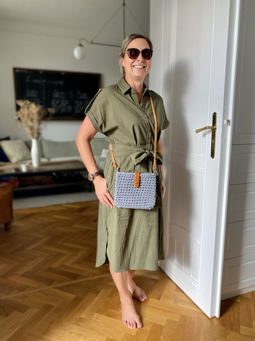 Béžová háčkovaná kabelka “Simplicité” — foto 4