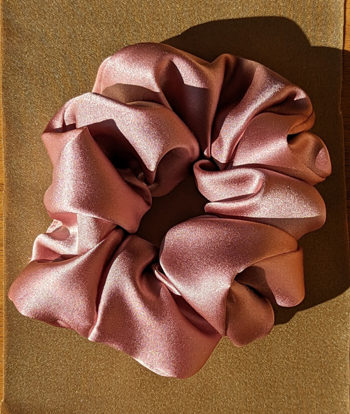 DUSTY PINK - hedvábná scrunchie JUMBO — foto 2