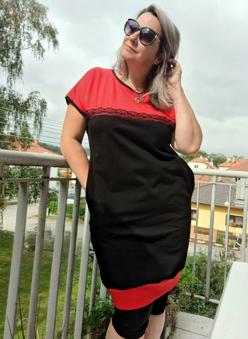 Šaty černo červené — foto 3