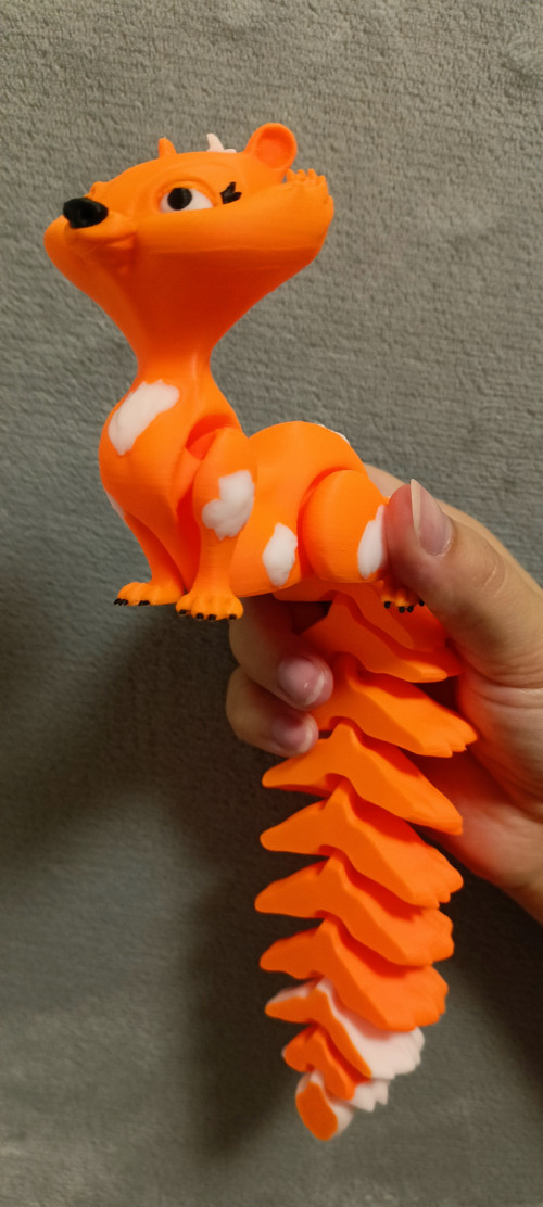 Flexi Veverka - 23,5 cm - 3D tisk — foto 4