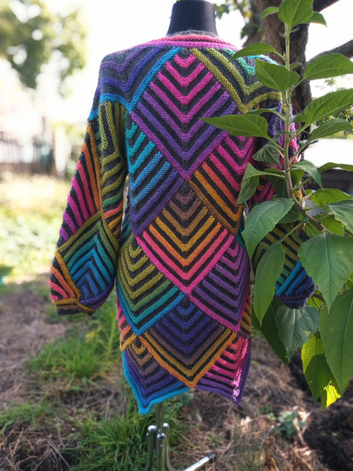 Pletený svetr multicolor. — foto 4