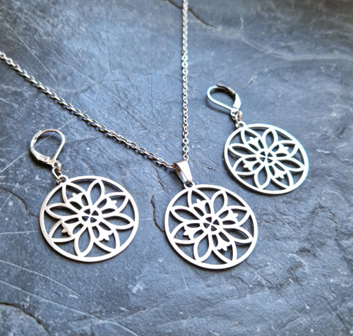 Ocelový náhrdelník*mystická mandala — foto 6