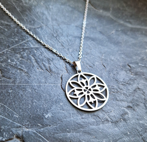 Ocelový náhrdelník*mystická mandala — foto 3