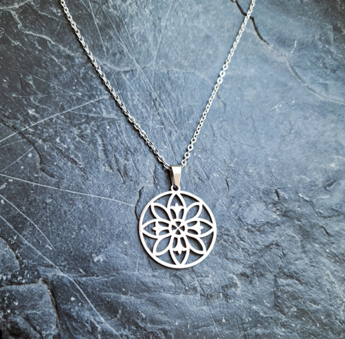 Ocelový náhrdelník*mystická mandala — foto 5