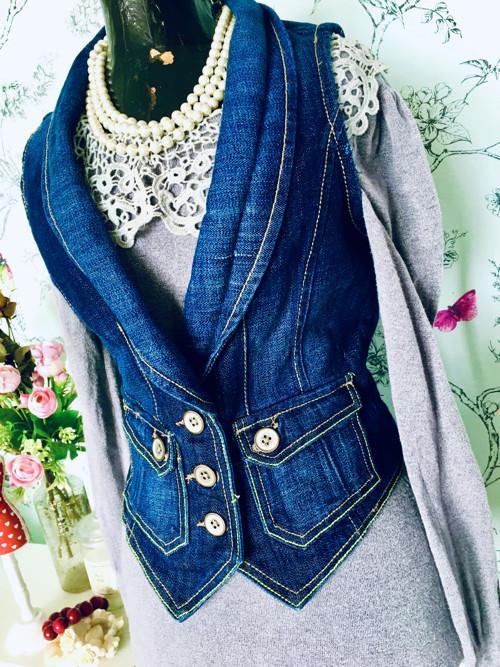 Jeans chic vestička — foto 2