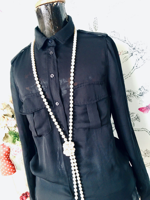 Halenka black v hedvábí — foto 2