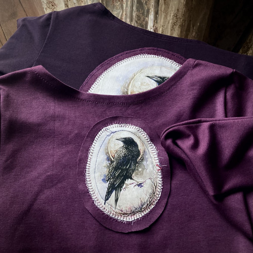"Deep Violet", extrapružné bezešvé triko — foto 5