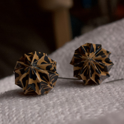 Origami náušnice "Podzimní Ajala" — foto 5