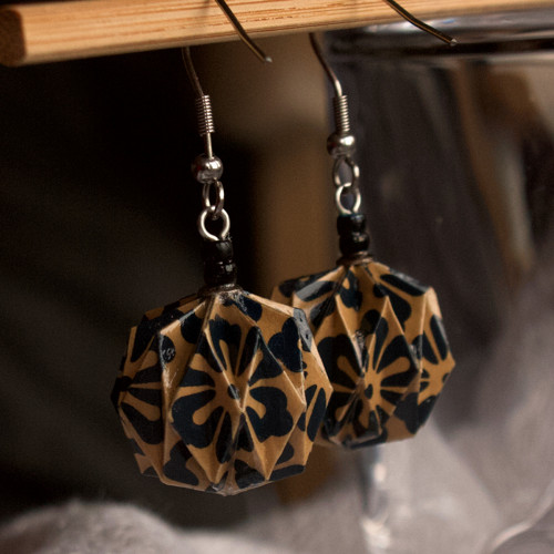 Origami náušnice "Podzimní Ajala" — foto 3