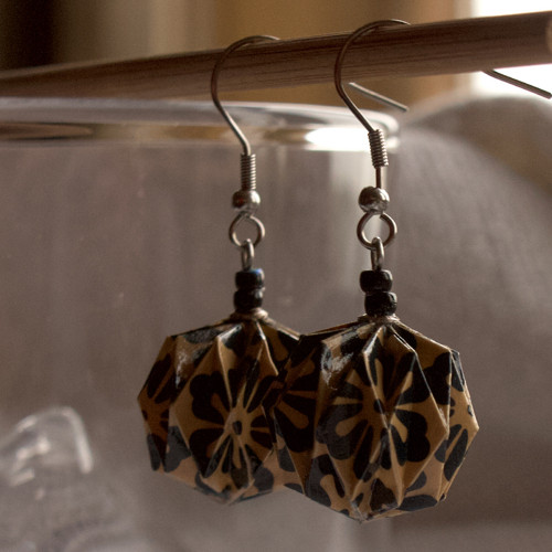 Origami náušnice "Podzimní Ajala" — foto 6