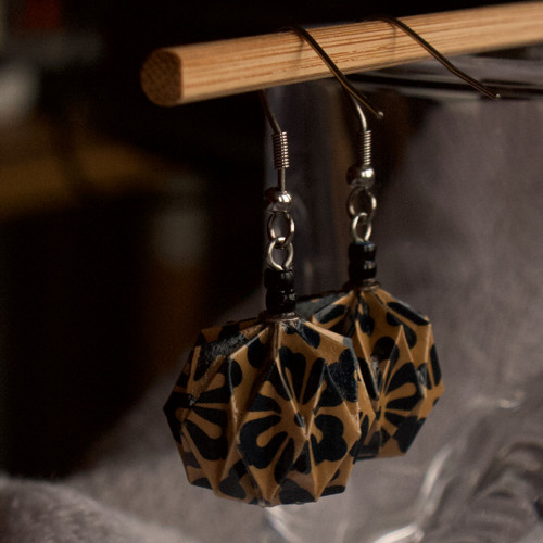 Origami náušnice "Podzimní Ajala" — foto 2