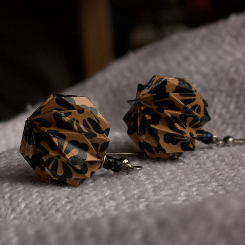 Origami náušnice "Podzimní Ajala" — foto 4
