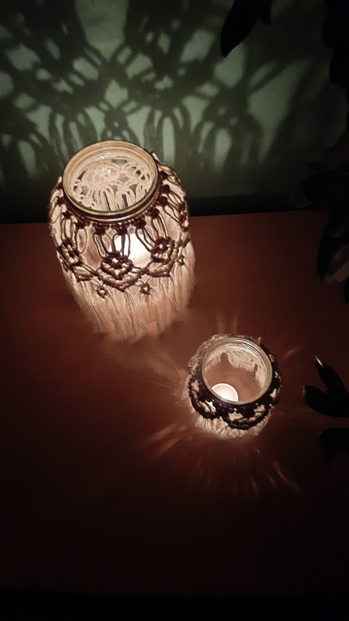 Macramé lucerna - Macramé svícen 2 — foto 2