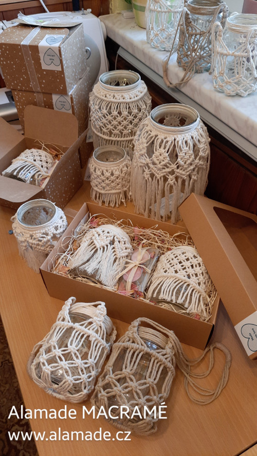 Macramé lucerna - Macramé svícen — foto 6
