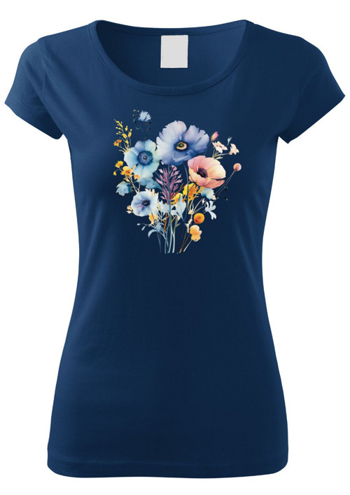 Dámské tričko "Blue bouquet" — foto 4