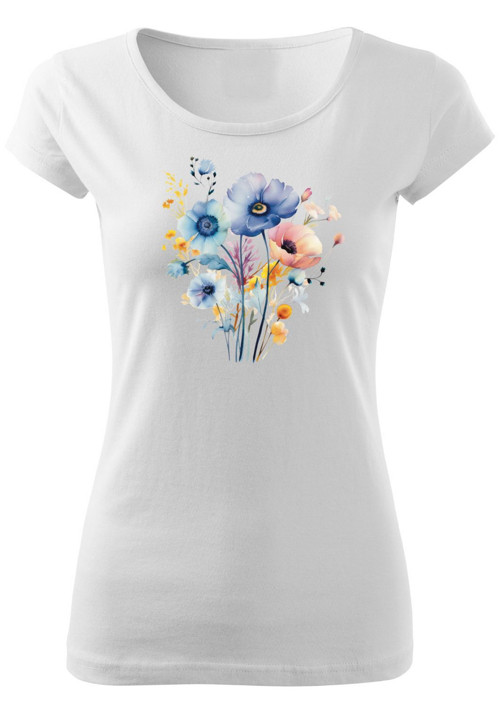Dámské tričko "Blue bouquet" — foto 2