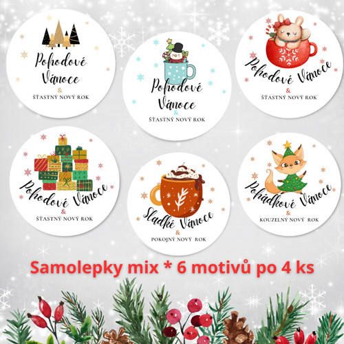 Pohodové Vánoce - samolepky mix — foto 2