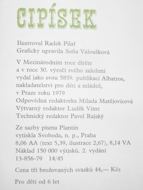 Václav Čtvrtek: CIPÍSEK, 1979 — foto 5