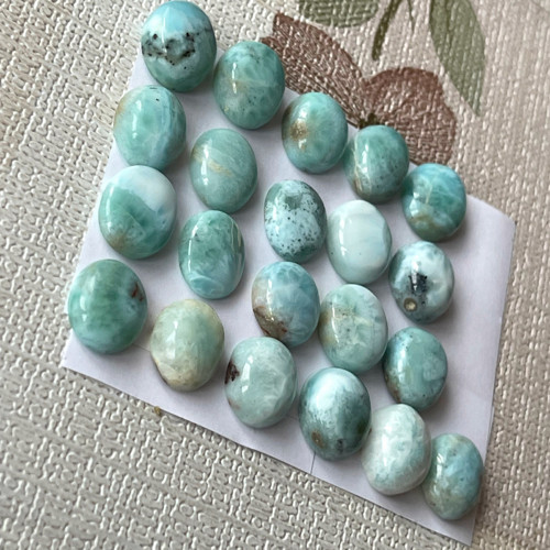 Larimar pravý kabošon 12x10mm — foto 5