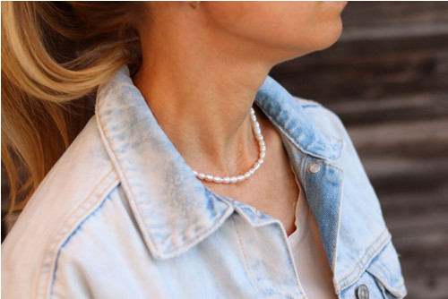 Perlový náhrdelník - choker — foto 2