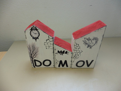 Sada dřevěných domečků - dekorace — foto 3