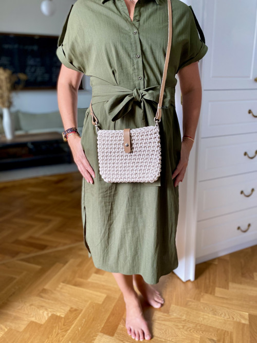 Béžová háčkovaná kabelka “Simplicité” — foto 6