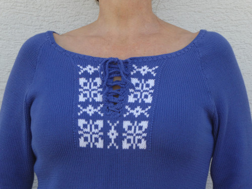 Indigo so šnurovačkou — foto 2