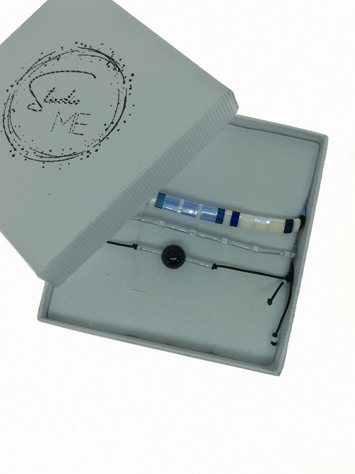 Set tří nárámků Miyuky modro - bílé — foto 2