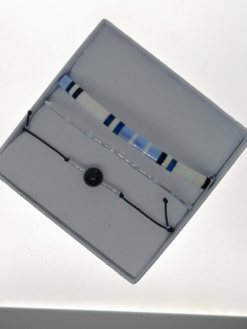 Set tří nárámků Miyuky modro - bílé — foto 3