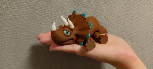 Flexi Triceratops - 15 cm - 3D tisk — foto 2